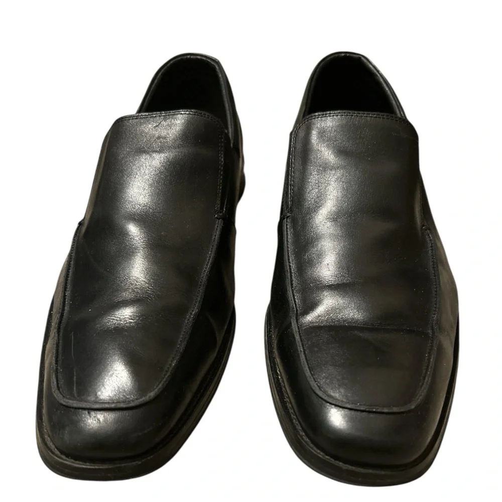 Gordon Rush Cole Black Leather Loafers Sz 13 Made In Italy Driving Shoes Slip On